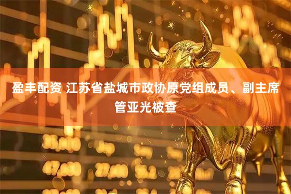 盈丰配资 江苏省盐城市政协原党组成员、副主席管亚光被查